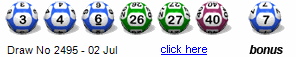 Draw: 2495 - 3,4,6,26,27,40, bonus 7
