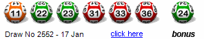 Draw: 2552 - 11,22,23,31,33,36, bonus 24